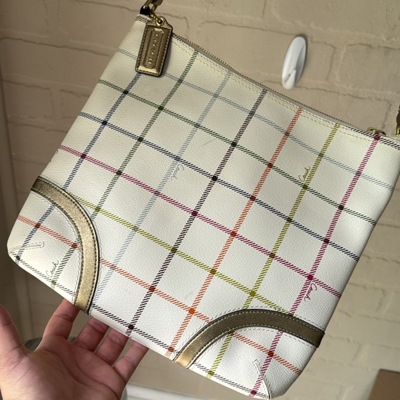 COACH Peyton purse Tattersall File Crossbody - Picture 4 of 10